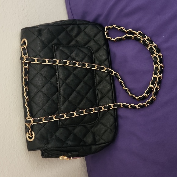 Black Quilted Leather Bag - Picture 2 of 5